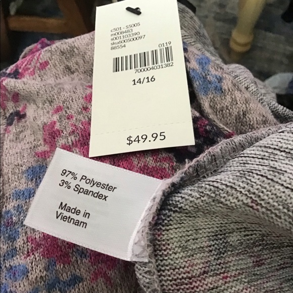 NWT Lane Bryant Sz16 Floral Cardigan:FrontPock… - Picture 7 of 8